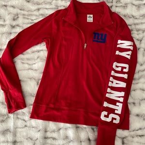 VS PINK NY Giants Quarter zip pullover